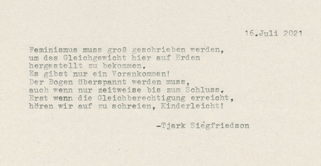 Gedicht über Feminismus