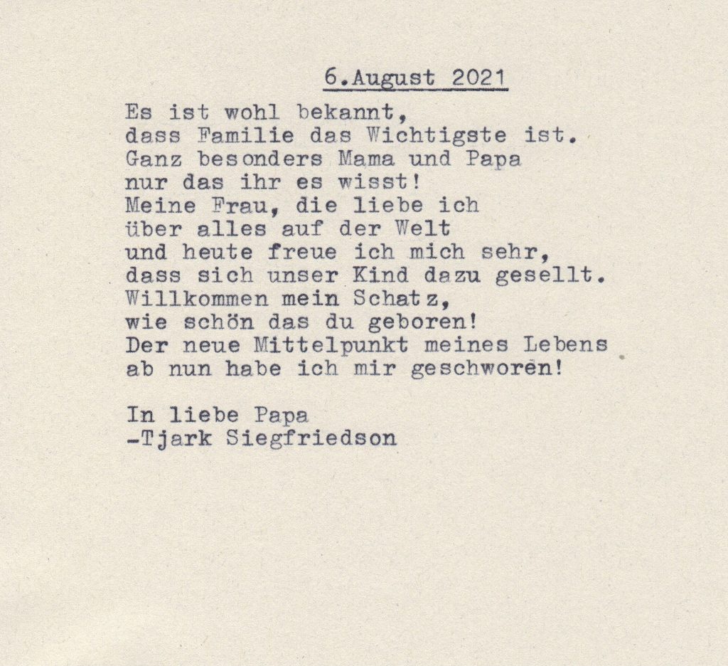 Gedicht über das Papa werden