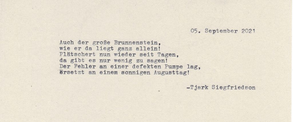 Gedicht über unseren Brunnenstein